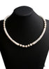 Boho Necklace, Natural Shell Cowrie in White
